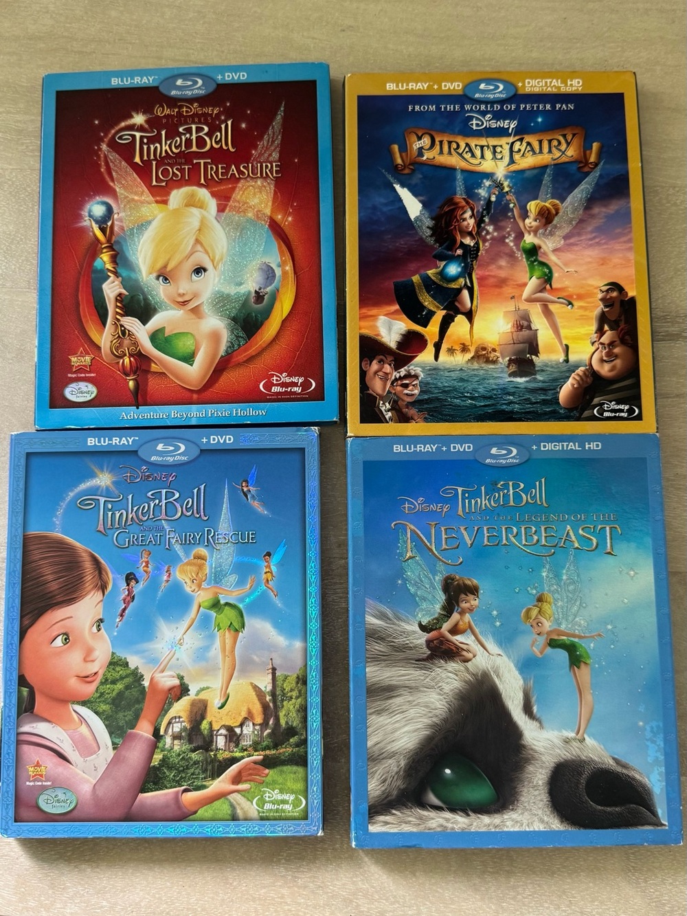 Variety of Tinkerbell DVD’s
